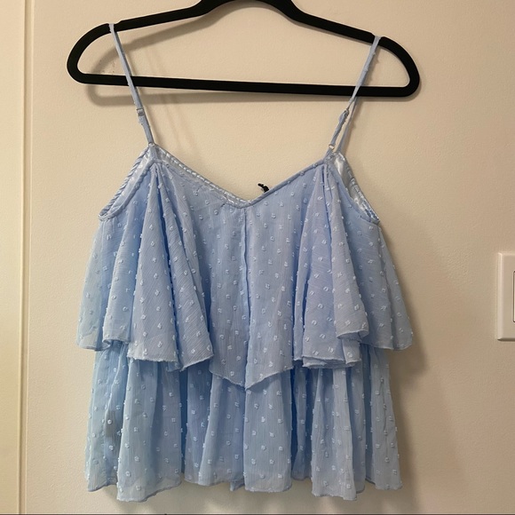 BNT BUFFALO DAVID BITTON Dew Drop Layered Ruffle Tank Top - Size: XS - Picture 4 of 11